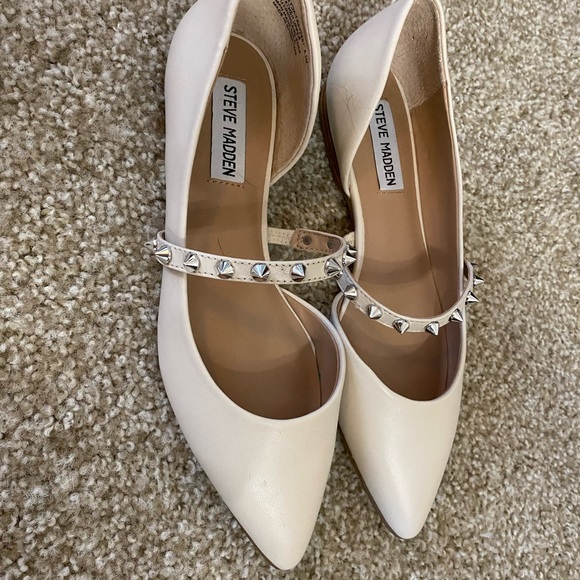 Steve Madden Freyda Spike Strap Half d'Orsay Flat - Picture 2 of 5